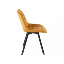 Стул SIGNAL MONTI Velvet Bluvel 68 карри/черный, поворотный